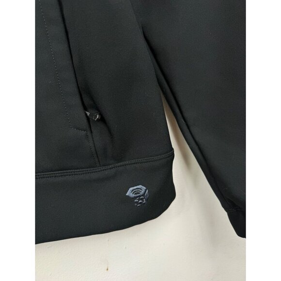 Mountain Hardwear Size Large Fleece Lined Softshell Jacket Black Full Zip - Picture 4 of 8